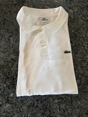 Lacoste women White Cotton Polo Shirt